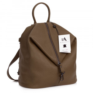 Rucsac dama din piele naturala DiAmanti Zanella Fango